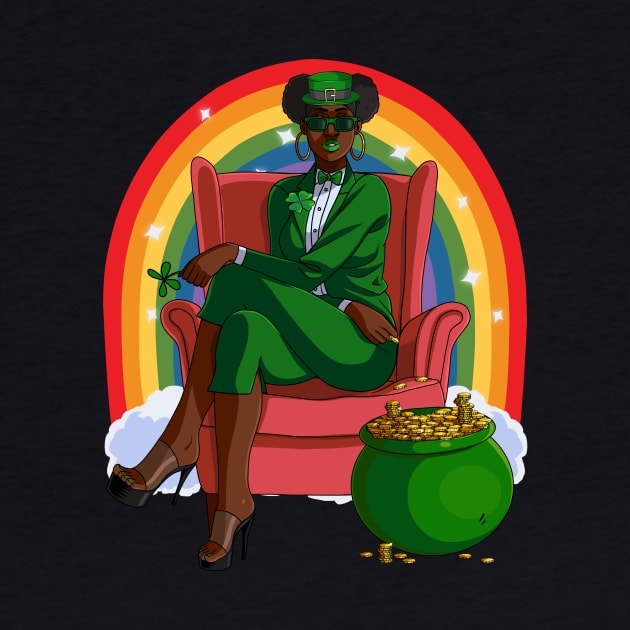 African American Female Leprechaun St. Patrick's Day by Noseking